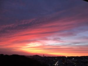秋の夕景、、、