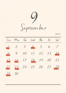 🎑９月休診日のお知らせ