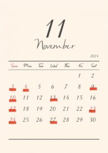 １１月休診日のお知らせ🍁