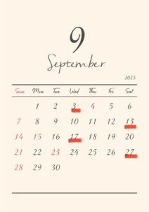 ９月休診日のお知らせ🎑