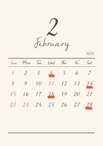 ２月休診日のお知らせ❄️